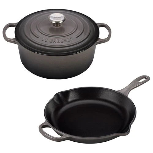 LE CREUSET 3PC CAST IRON COOKWARE